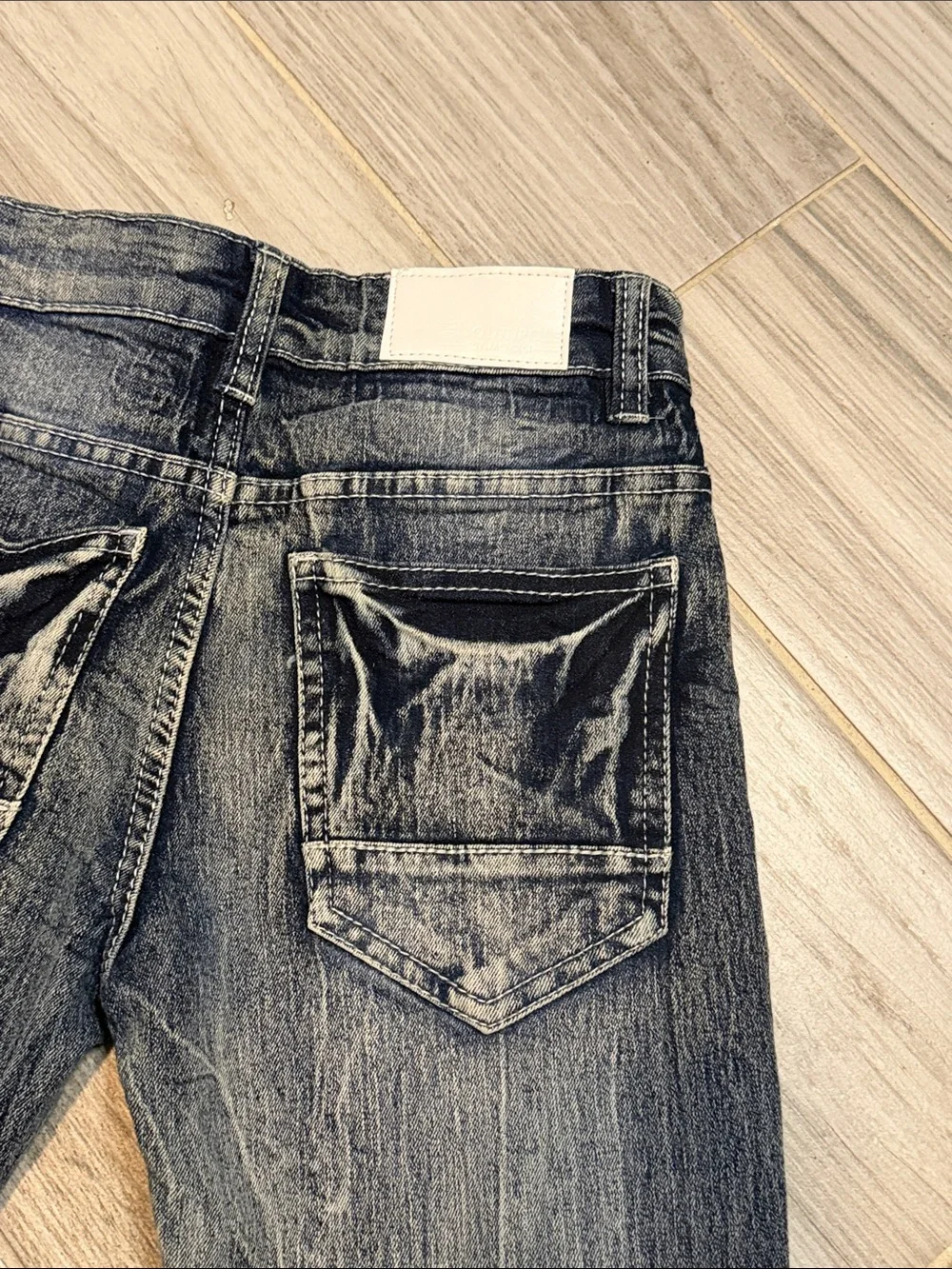 Kids Black Washed Slim Fit Jeans